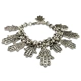 Oversized Dangling Hamsa Charm Bracelet