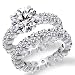Jewelry : 3.50 Carat Round Brilliant Cut Diamond Engagement Eternity Matching Bridal Set 14k Gold Center 1.00 Carat Certified D E SI1