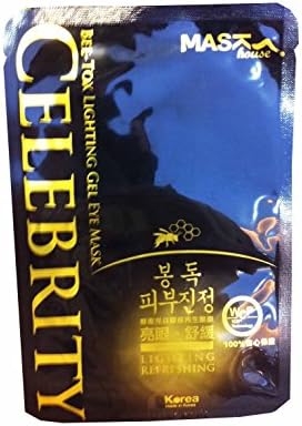 Celebrity Bee-tox Lighting Gel Eye Mask By Mask House. Lighting Refreshing. (23 G/ Pack)