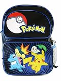 Pokemon Full Size Backpack - Pikachu Pokemon Pocket Monsters Full Size Backpack With Bottle
