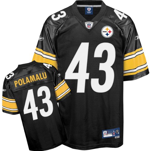 Reebok Pittsburgh Steelers Troy Polamalu Premier Jersey Large