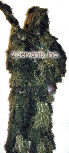 Top quality Lightweight 4 Piece Mil spec Woodland Ghillie Suit