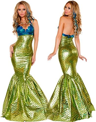 FCCO Womens Deluxe Mermeid Dress Costume Adult Halloween Costume