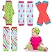 juDanzy 4 Pack Baby and Toddler Leg Warmers for Boys and Girls (One Size, Bright Ruffle)