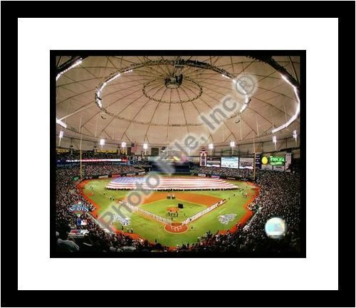 2008 Tropicana Field Tampa Bay Rays MLB Framed 8x10 Photograph 2008 World Series Game 1 Flag