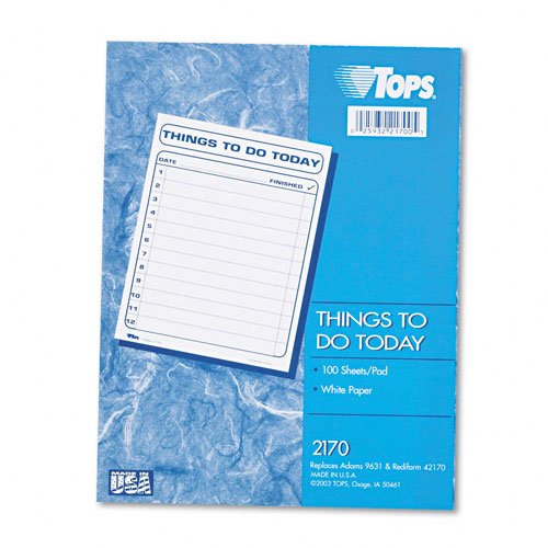 TOPS Daily Agenda, 8.5 x 11 Inches, 100-Sheet Pad (2170)
