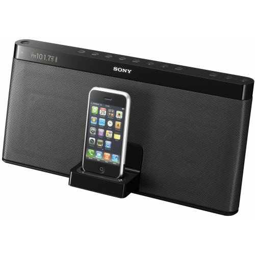 Sony RDPXF100IB Docking Station mit Radio für iPod/iPhone schwarz