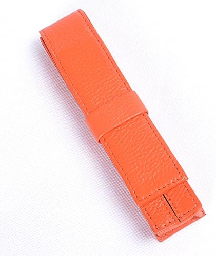 Wancher pen case 1 pen Real Calfskin leather fountain pen Case new (orange)