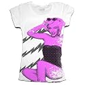 Marilyn Monroe Lightning Bolts White Juniors/Ladies T-shirt Tee