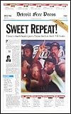 Detroit Pistons - Sweet Repeat - NBA Champs 1989-90 - Wood Mounted Poster Print