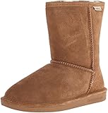 BEARPAW Women's Eva Short Snow Boot, Hickory