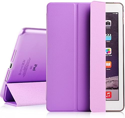 iPad Mini 4 Case KeeGan Ultra Slim Lightweight Full Body Auto Wake Up Sleep Smart Cover Tri Fold Protective PU Leather Case for Ipad Mini 4 (Purple)