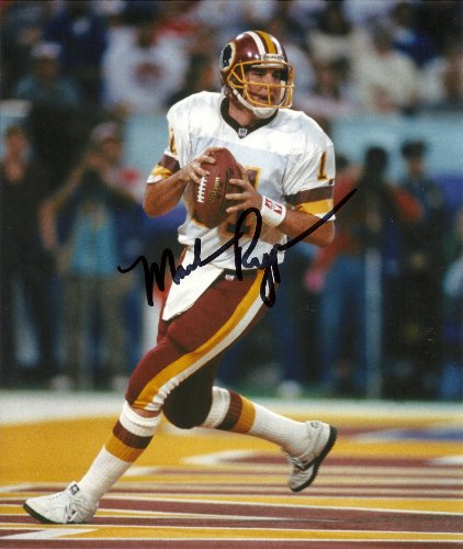 MARK RYPIEN WASHINGTON REDSKINS,SUPER BOWL CHAMPS,MVP,SIGNED 8X10 PHOTO, WITH PROOF + COA