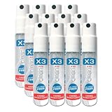 X3 Clean Hand Sanitizer Mini Spray, 12-Count .27-Ounce Bottles
