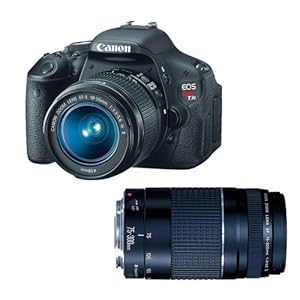 Canon EOS Rebel T3i 18 MP CMOS APS-C Sensor DIGIC 4 Image Processor Digital SLR Camera with EF-S 18-55mm f/3.5-5.6 IS Lens + Canon EF 75-300mm f/4-5.6 III Telephoto Zoom Lens