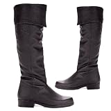 1 Inch Heel Black Pig Leather Knee High Boots (Mens Size) Theatre Costumes Size: 7
