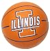 Wilson NCAA Mini Size Rubber Basketball Illinois