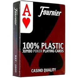 Fournier No. 2800 Poker Size Jumbo Index Playing Cards (Red)