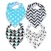 Baby Bandana Drool Bibs With Snaps For Boys and Girls, Soft Baby Bandana Bib Super Absorbent Modern and Trendy Unisex 4 Pack Gift Set From 100% Organic Cotton Ideal For Teething, Protect Baby Best Buy