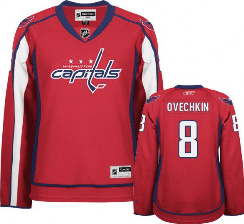 Reebok Washington Capitals Alex Ovechkin Women's Premier Home Jersey Medium