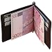 Credit Card Holder w/ Money Clip and I.D. Window on Outside Cover Cowhide Napa Leather Black
