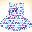 Toddler 2-piece Babydoll Swimwear Purple/Turq Hearts