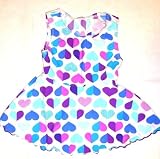 Toddler 2-piece Babydoll Swimwear Purple/Turq Hearts