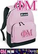 Phi Mu Backpack Pink Phi Mu Design for Travel, Daypack CUTE School Bags Best Unique Cute Gifts for Girls, Students Ladies -