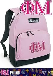 Phi Mu Backpack Pink Phi Mu Design for Travel, Daypack CUTE School Bags Best Unique Cute Gifts for Girls, Students Ladies -