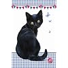 Buttons Black Cat Tea Towel