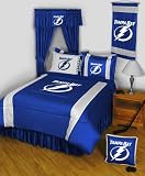 Best Quality Sidelines Comforter - Tampa Bay Lightning NHL /Color Bright Blue Size Queen