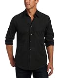 John Henry Mens Long Sleeve Ombre Sateen Check Shirt