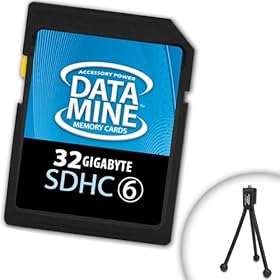 DataMINE Premium Class 6 32GB SDHC Flash Memory Card for Panasonic Lumix DMC TS20 , ZS15 , SZ1 and Many More Panasonic Digital Cameras! ** Includes Miniature Tripod! **