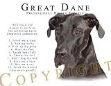 Great Dane Black Human Trainer Mouse Pad Dog Mousepad