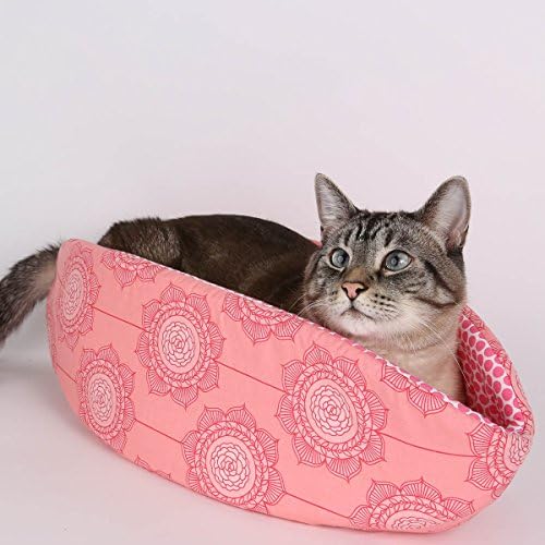 The Cat Canoe in Pink Flower from the Cottage Wallpaper Collection