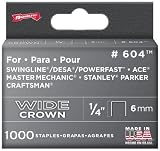 Arrow Fastener 604 Wide Crown Swingline Heavy Duty 1/4-Inch Staples, 1,000-Pack