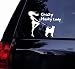 Tshirt Rocket Husky Decal - Crazy Husky Lady Vinyl Car Decal, Laptop Decal, Car Window Wall Sticker (9