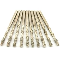 10 Drill Bits HSS Diamond Coated Jewelers Bur Tool Set