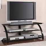 Black Metal Base TV Stand by Coaster