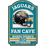 NFL Jacksonville Jaguars 11-by-17 inch Fan Cave No Offseason Wood Sign