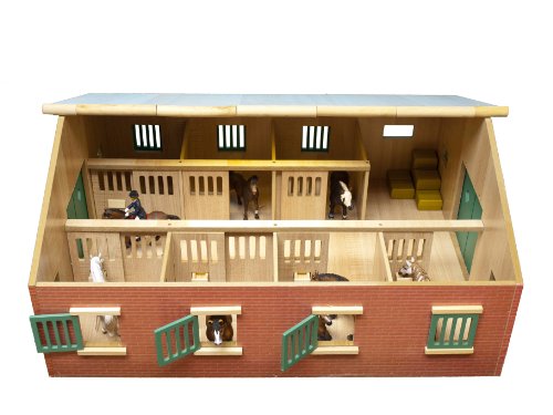 Kids Globe 610595 - Bauernhof Pferdestall mit 7 Boxen, Ma&szlig;stab 1:24 Preisvergleich
