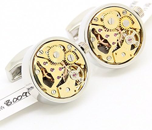 Steampunk Cufflinks Watch Movements Mechanism Cufflinks Gift Box