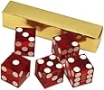 Set of 5 Red Grade AAA 19mm Precision Casino Dice with Razor Edges and Matching Serial Numbers by Brybelly