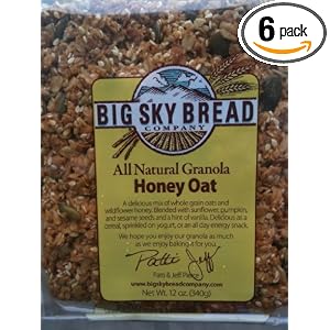 Big Sky Granola Honey Oat, 12-Ounce Pouches (Pack of 6) by Big Sky