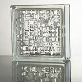 ノーブランド品 ガラスブロックガラス 国際基準サイズ 厚み80mmクリア色モザイク