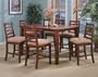 7pc Birch Solid Wood Counter Height Dining Table Bar Stool Set
