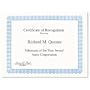 Geographics 20008 Parchment Paper Certificates, 8-1/2 x 11 Inches, Blue Conventional Border, 50/Pack