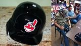 Carlos Santana Signed Cleveland Indians Authentic Batting Helmet COA
