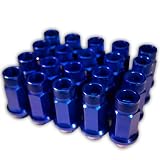 12x1.25 Blue Forged Aluminum Wheel Lug Nuts 50mm M12 20 PCS 1.25mm