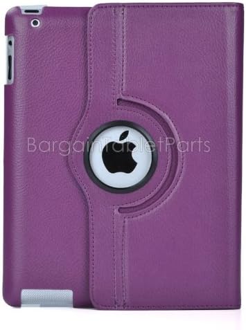SouthShore Technologies Ipad 2 and Ipad 3 - Bundle - Purple Synthetic Leather - Rotating Case, Protective Screen and Stylus